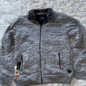 Buffalo Mens Sherpa Mock Neck Jacket XXL Gray New